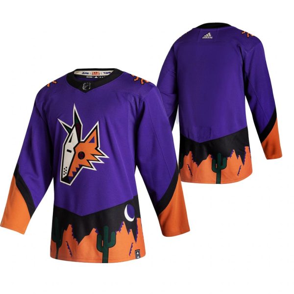 Herren Arizona Coyotes Eishockey Trikot 2021 Reverse Retro Blank Special Edition Authentic Violett